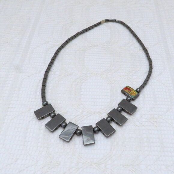 Hematite Bead Icon Necklace 18 inches for Women's Gift Stocking Stuffer - Picture 9 of 9